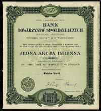 Polska, akcja imienna na 500 złotych, 1929