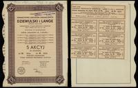 Polska, 5 akcji po 250 złotych = 1.250 złotych, 1937