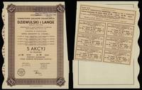 Polska, 5 akcji po 250 złotych = 1.250 złotych, 1937