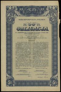 Rzeczpospolita Polska (1918–1939), 5% obligacja konwersyjnej pożyczki kolejowej na 30 złotych, 1926