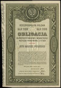 Polska, zestaw: 5% Krótkoterminowa Wewnętrzna Pożyczka Państwowa na 100, 500, 1.000 marek polskich, 1920