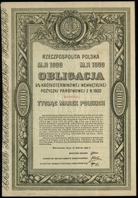 Polska, zestaw: 5% Krótkoterminowa Wewnętrzna Pożyczka Państwowa na 100, 500, 1.000 marek polskich, 1920