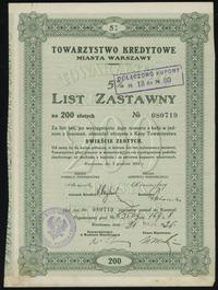 Polska, zestaw 4 listów zastawnych, 1924