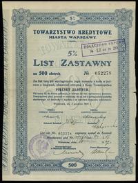 Polska, zestaw 4 listów zastawnych, 1924