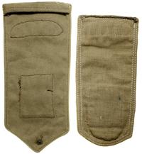 Polska, Zestaw 2 podkładek z oznaką Poland oraz oznaką honorową 8. Armii Brytyjskiej (tzw. tarcza krzyżowców) i 2 pochewek na na