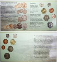 różne, zestaw różnych monet w pamiątkowych opakowaniach