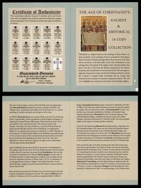 różne, zestaw 14 monet związanych z historią chrześcijaństwa na przestrzeni dziejów