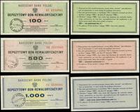 Polska, zestaw depozytowych bonów rewaloryzacyjnych, 1982