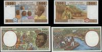 Gabon, zestaw: 500 i 1.000 franków, 2000–2002