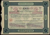 Rzeczpospolita Polska (1918–1939), 5 1/2% list zastawny na okaziciela na 1720 złotych w złocie, 31.05.1927