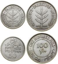 Palestyna, zestaw: 50 milsów i 100 milsów, 1927