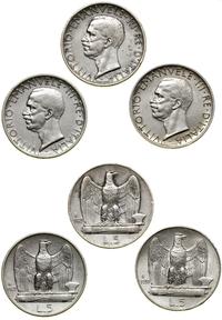 Włochy, zestaw 3 x 5 lirów