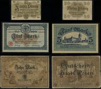 Wielkopolska, zestaw 5 banknotów, 1918–1919