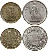 Szwajcaria, zestaw 2 monet, 1967–1968