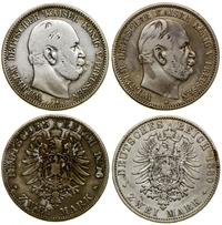 Niemcy, zesta 2 x 2 marki, 1876 A, 1880 A