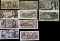 Austria, zestaw 5 banknotów z lat 1956-1970