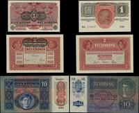 Austria, zestaw 3 banknotów z nadrukami DEUTSCHÖSTERREICH, 1919/1920