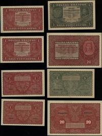 Polska, zestaw 4 banknotów inflacyjnych, 23.08.1919