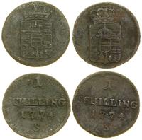 Polska, zestaw: 2 x szeląg, 1774 S