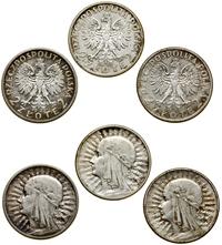 Polska, zestaw: 3 x 2 złote, 1932, 1933, 1934