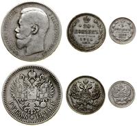 Rosja, zestaw 3 monet, 1896–1914