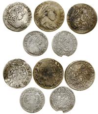 Polska, zestaw 5 monet, 1678–1696