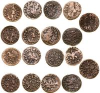 Polska, zestaw 9 destruktów szelągów miedzianych