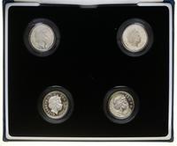 Wielka Brytania, zestaw 4 x 1 funt (piedfort), 1999, 2000, 2001, 2002