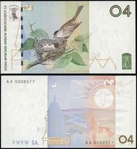 Polska, banknot testowy PWPW - 04 Pokrzewka czarnołbista, (2004)
