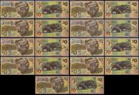 Polska, komplet 9 banknotów testowych PWPW - 20 units - Polskie Żubry, (2018–2019)