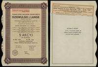 Polska, 5 akcji po 250 złotych = 1.250 złotych, 1937