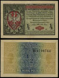 Polska, 1/2 marki polskiej, 9.12.1916