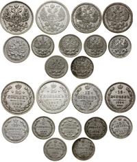 Rosja, zestaw 11 monet, 1878–1912