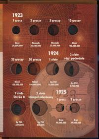 akcesoria numizmatyczne, klaser na Polskie Monety Obiegowe II RP (bez monet), 1923–1933