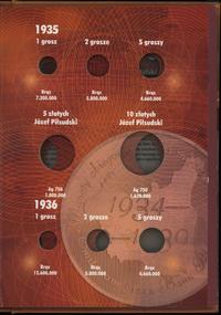 akcesoria numizmatyczne, klaser na Polskie Monety Obiegowe II RP (bez monet), 1934–1939