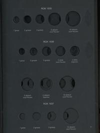 akcesoria numizmatyczne, klaser rocznikowy do monet polskich, 1916–1944