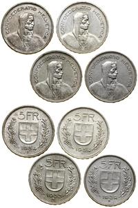 Szwajcaria, zestaw 4 x 5 franków, 1932, 1953, 2 x 1954