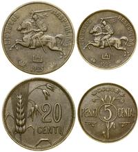 Litwa, zestaw 2 monet, 1925