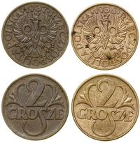 Polska, zestaw 2 x 2 grosze, 1937, 1938