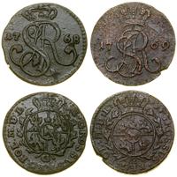 Polska, zestaw 2 x 1 grosz, 1768 G (Kraków) / 1768 g (Warszawa)