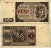 500 złotych SPECIMEN 1.07.1948, seria AA, obustr