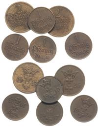 zestaw 1 i 2 fenigówek, Berlin, 1 fenig: 1x 1923