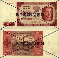 100 złotych SPECIMEN 1.07.1948, seria D, obustro