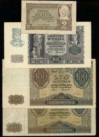Polska, zestaw 4 banknotów, 1940–1941