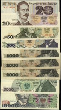Polska, zestaw 8 banknotów, 1976–1988