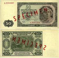 50 złotych SPECIMEN 1.07.1948, seria A, obustron