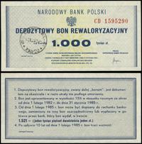 Polska, depozytowy bon rewaloryzacyjny na 1.000 złotych, 1982