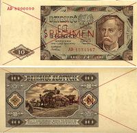 10 złotych SPECIMEN 1.07.1948, seria AD, numerac