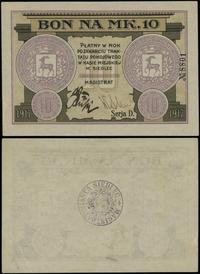 dawny zabór rosyjski, bon na 10 marek, 1917