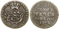 Polska, półzłotek (2 grosze), 1772 IS